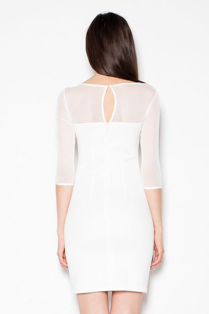 beige evening dress detail view