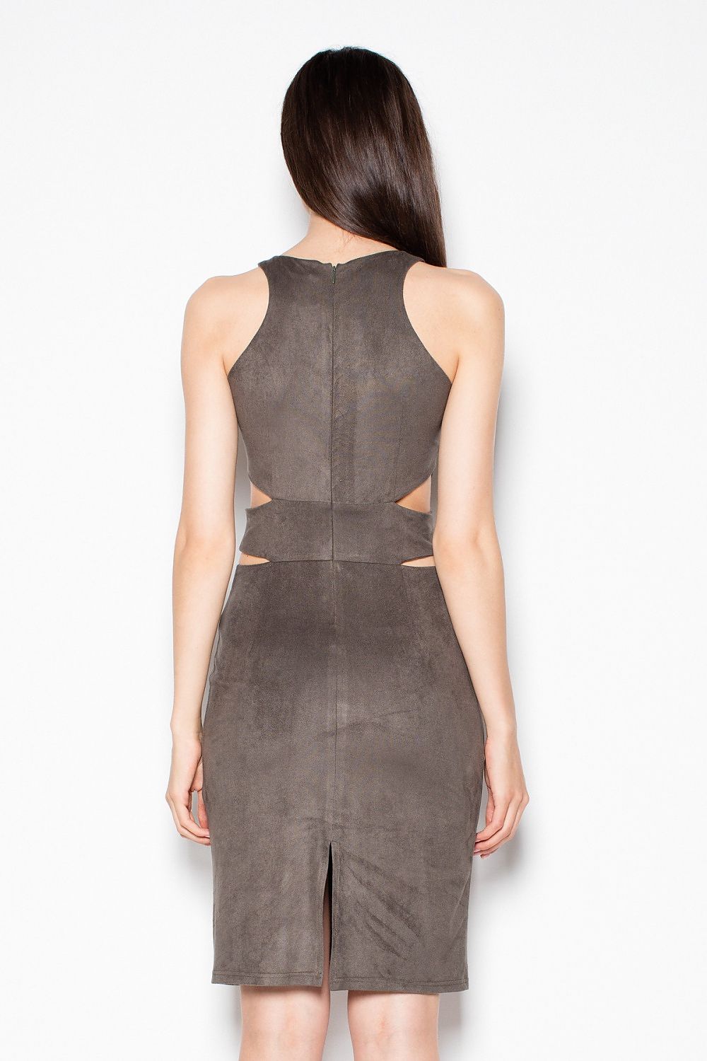 green evening dress detail view