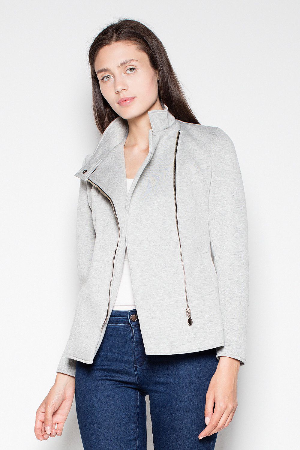 grey mini jacket alternate angle