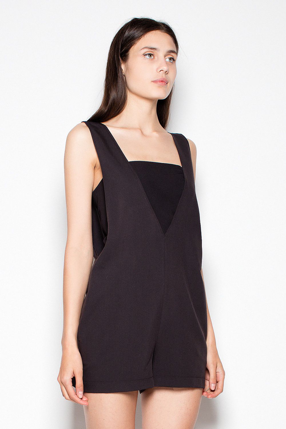 beige suit back view