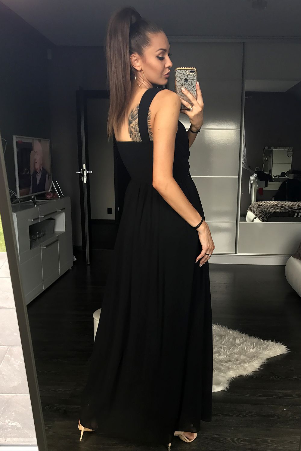 black long dress alternate angle