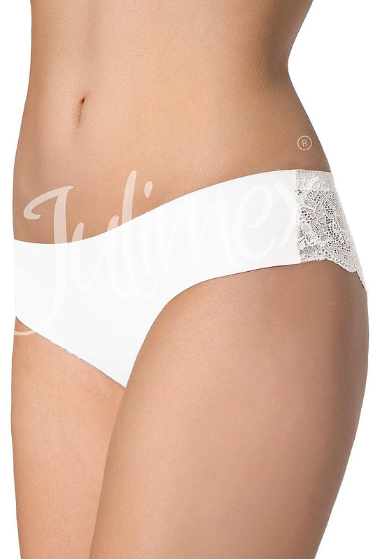 white lace satin panties front view