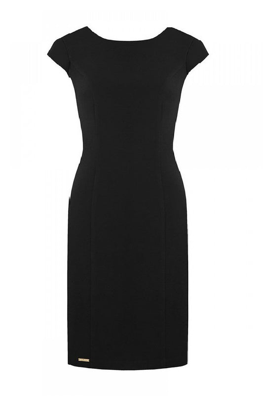 black cocktail dress front view