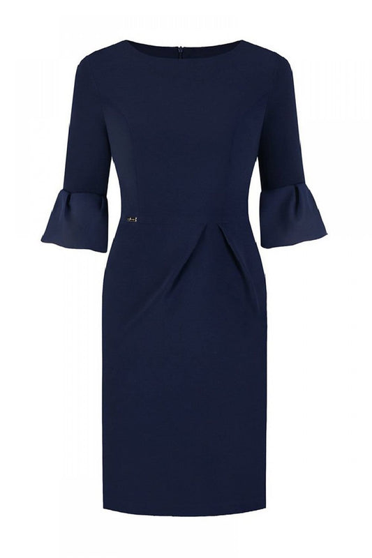 navy blue plus size dress front view