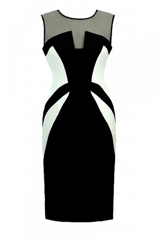 black cocktail dress front view