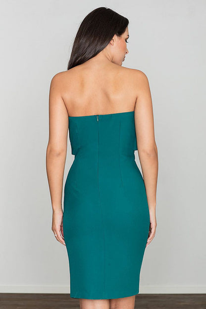 green mini cocktail dress alternate angle