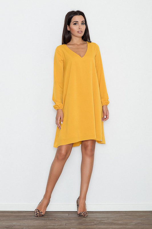 yellow day dress front view
