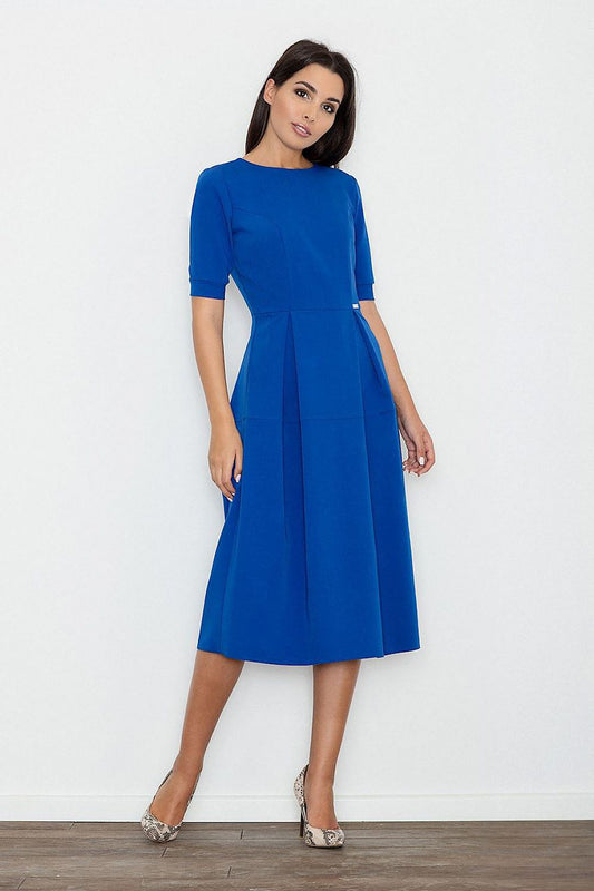 blue day dress front view
