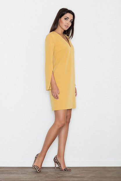 yellow day dress front view
