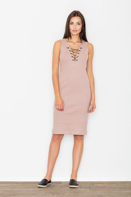 pink evening dress front view