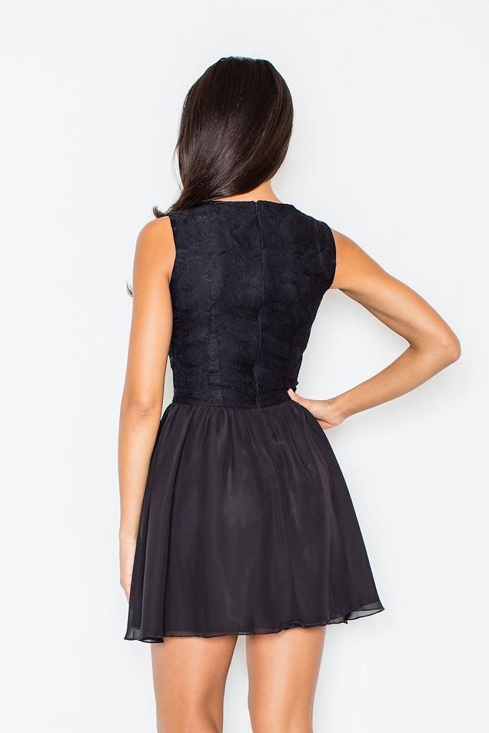 beige lace sleeveless short dress view 7