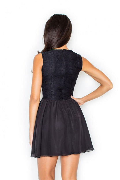 beige lace sleeveless short dress view 8