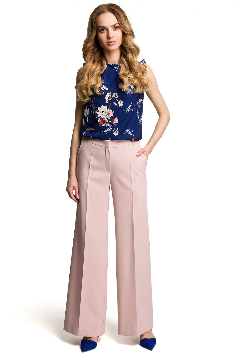pink women trousers front view