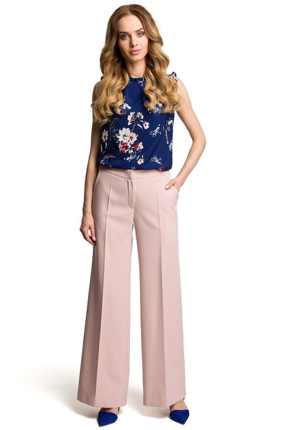 pink women trousers front view