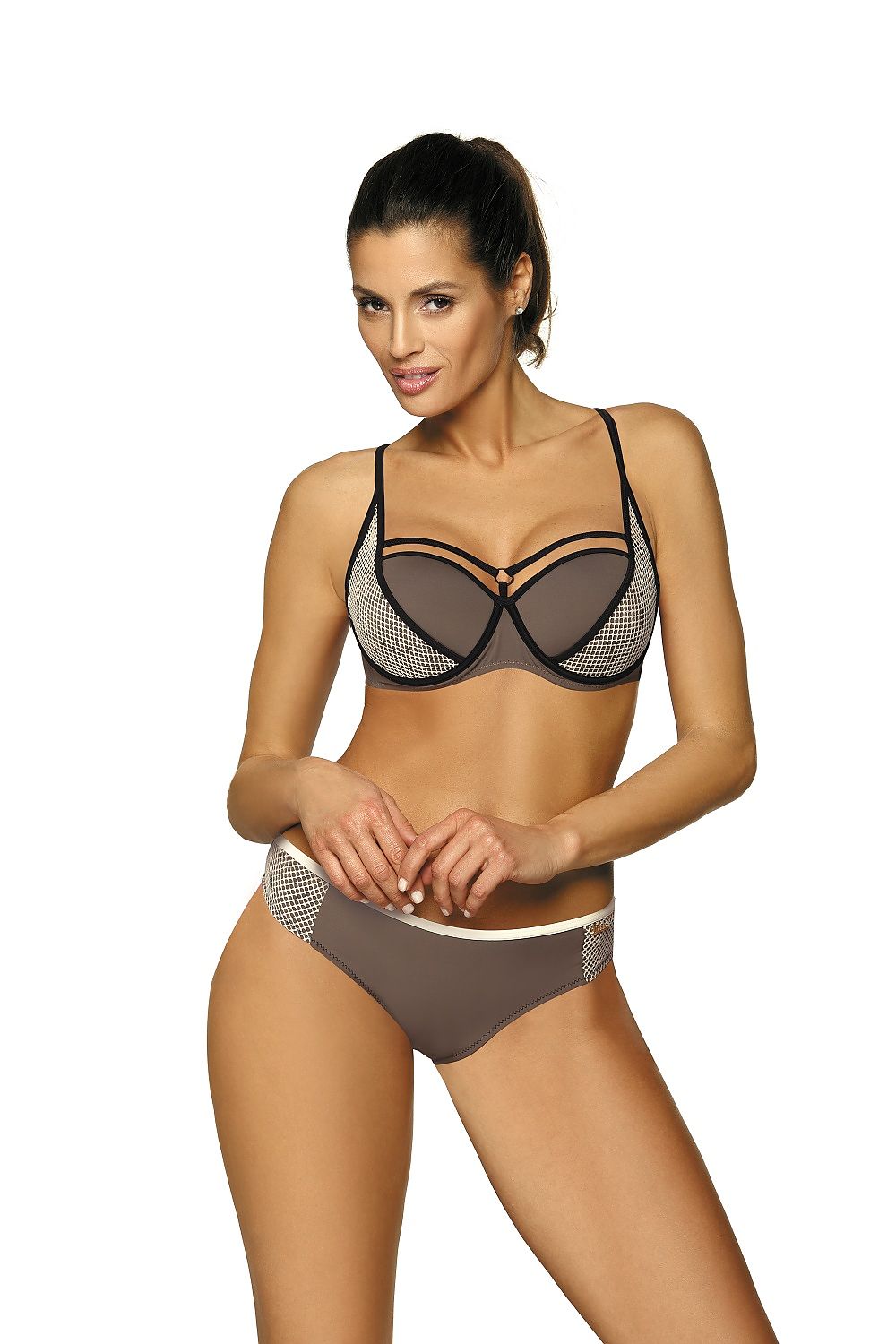 blue strapless swimsuit two piece view 15