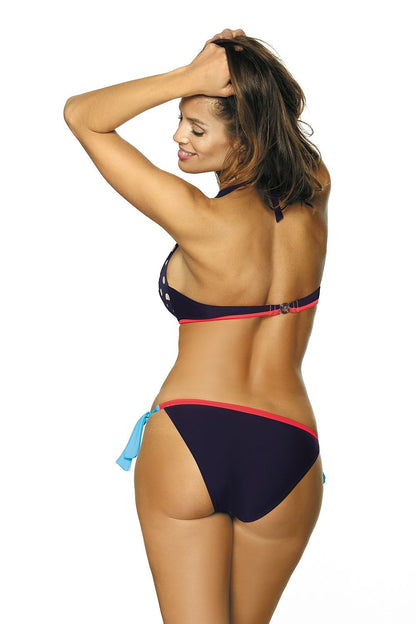 brown halter mini swimsuit two piece view 13