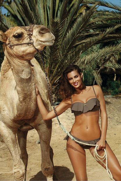 blue lace ruffle swimsuit two piece view 17