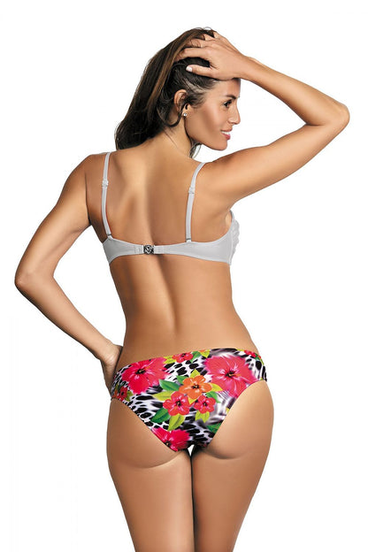 grey mini swimsuit two piece detail view