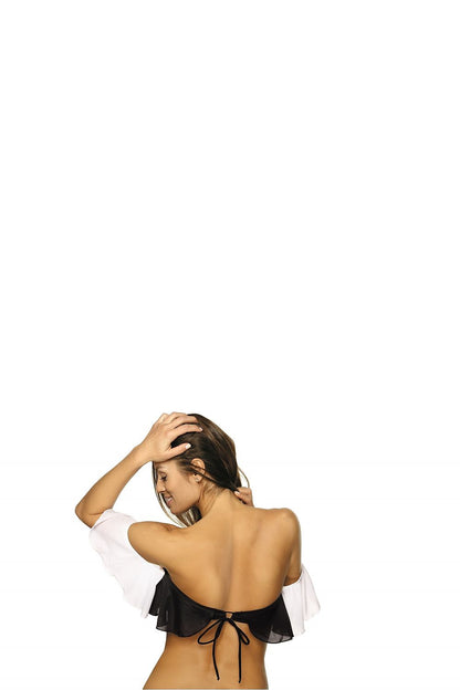 blue ruffle tankini shirt view 7