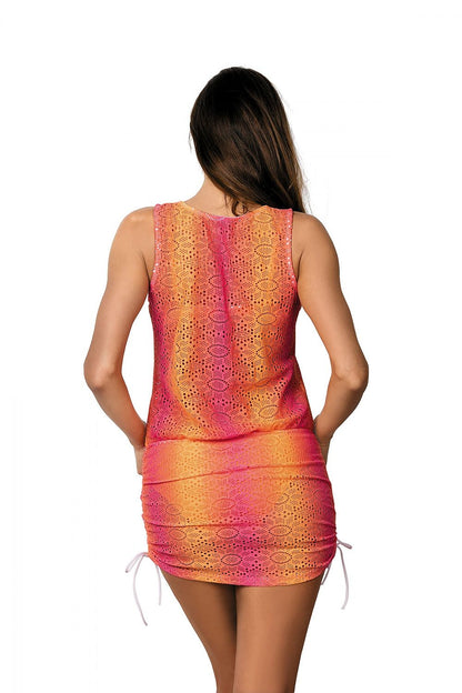 pink beach tunic detail view