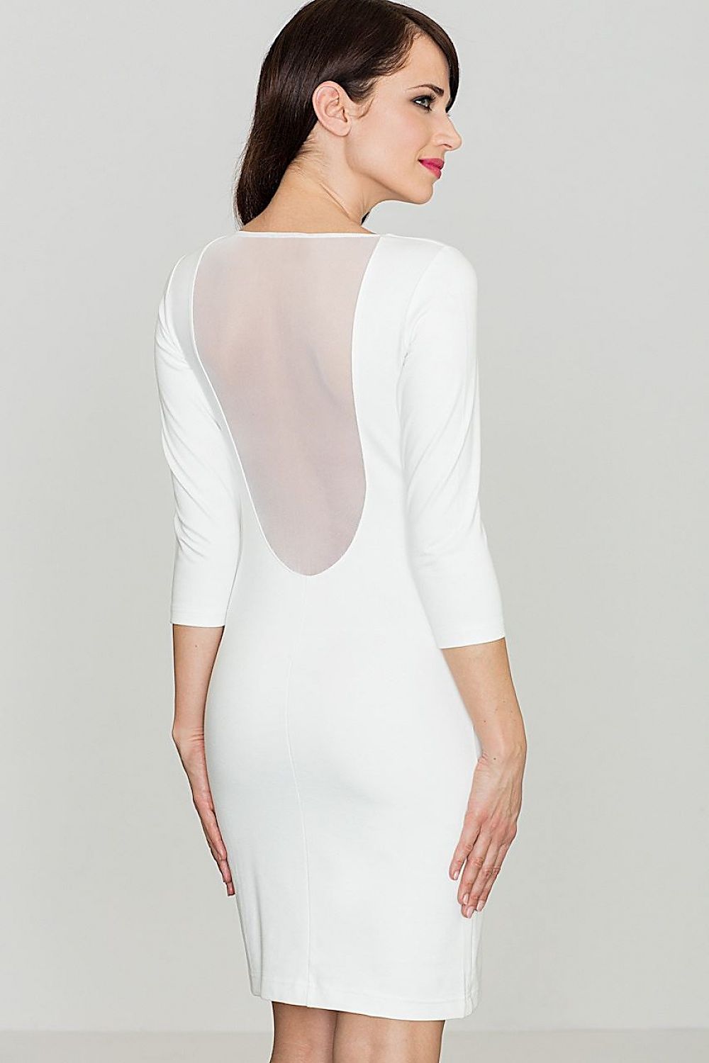 green mini short dress back view