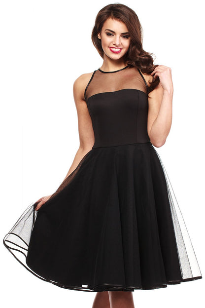black satin velvet evening dress front view