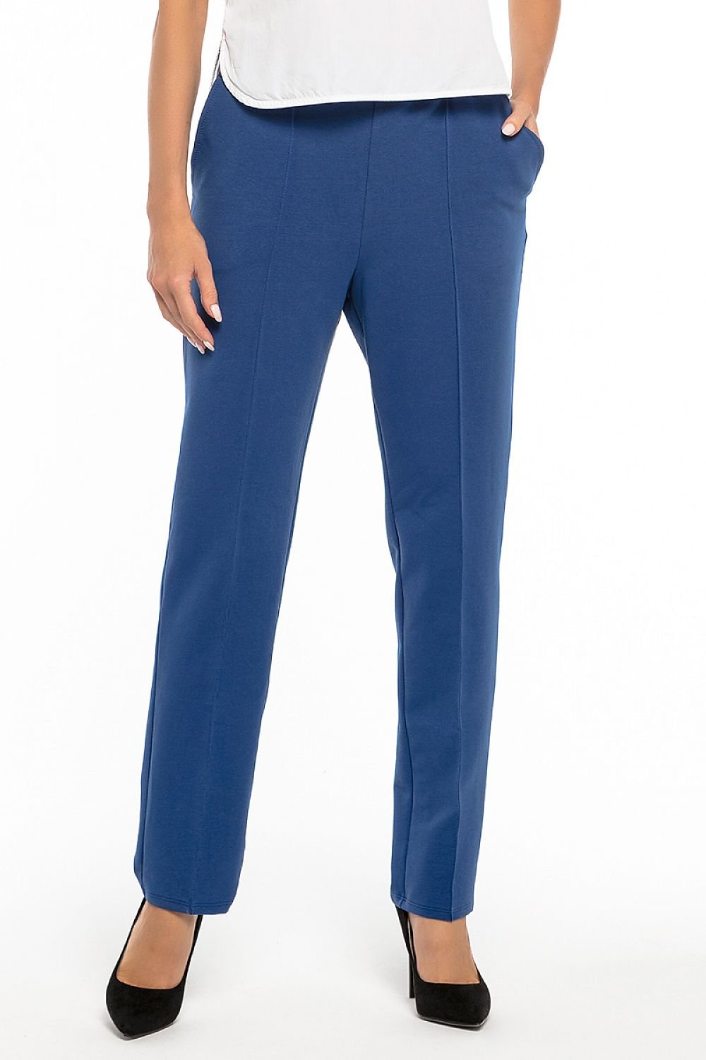 blue women trousers front view