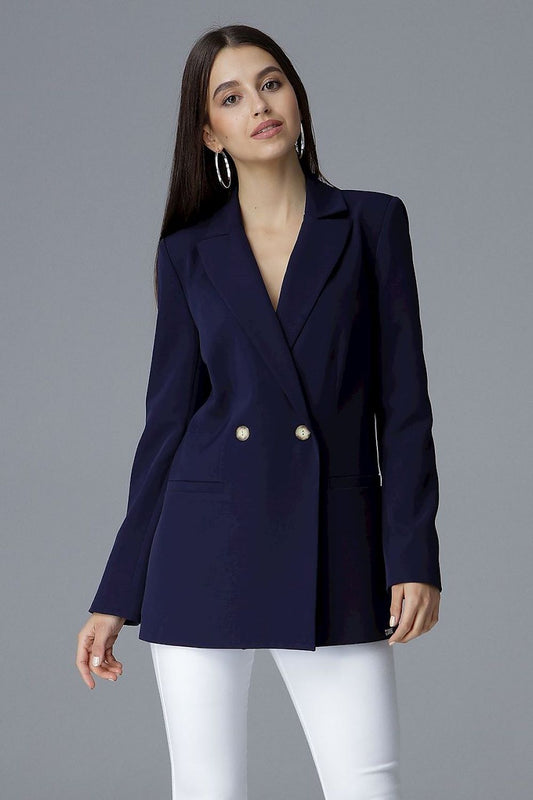 navy blue jacket front view