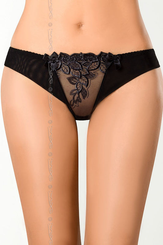 black lace t-backs front view