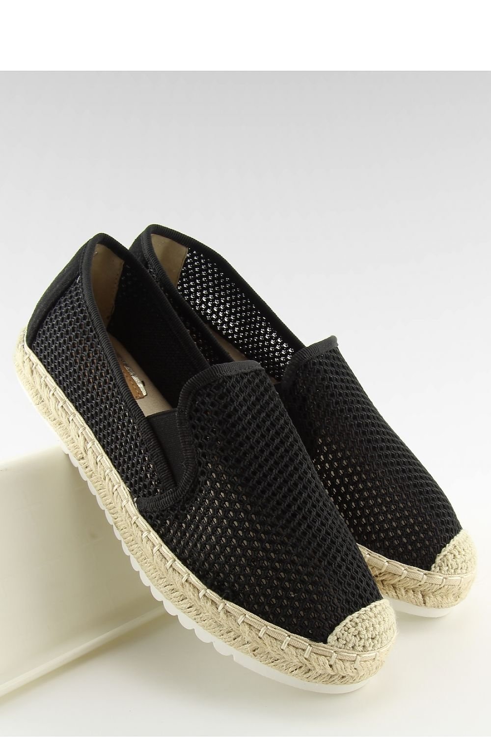 black espadrille front view