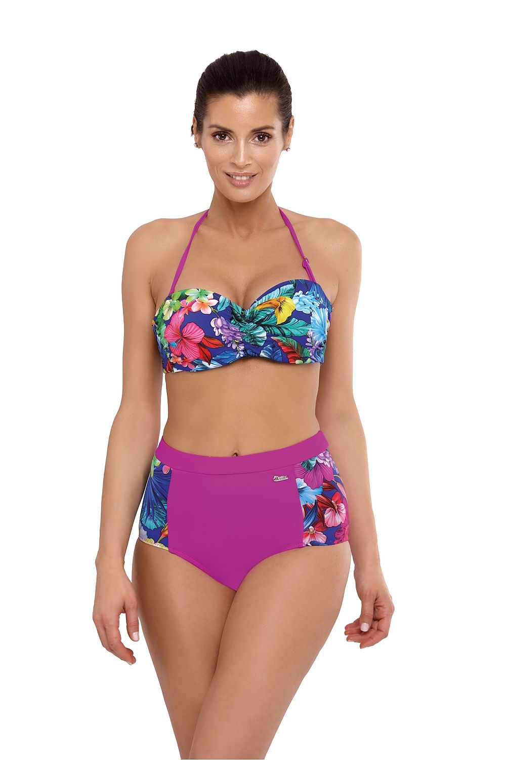 blue mini swimsuit two piece view 7