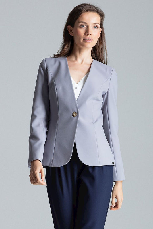 grey jacket front view