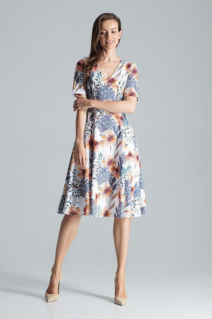 flared midi day dress alternate angle