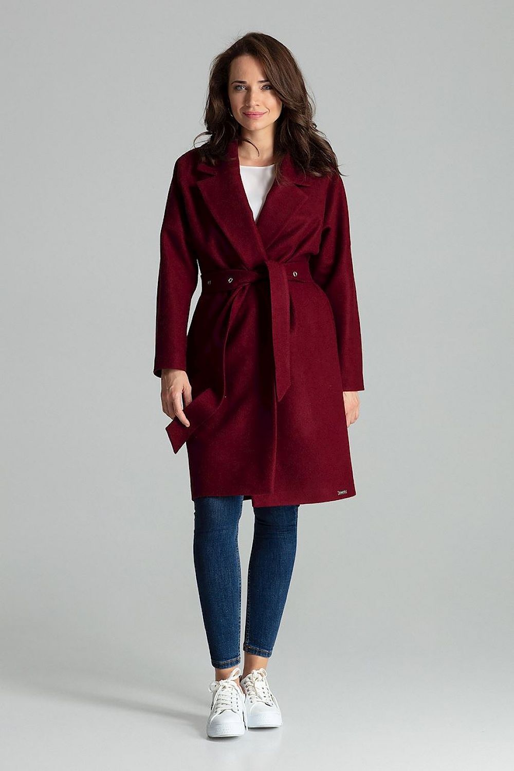 red belted coat alternate angle