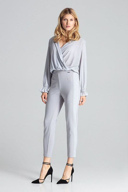 grey women trousers front view