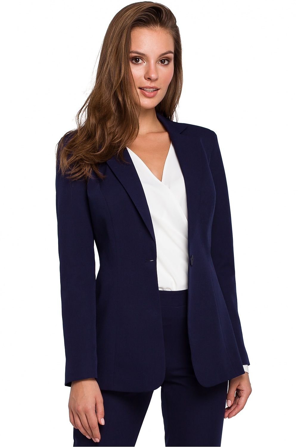 navy blue jacket front view