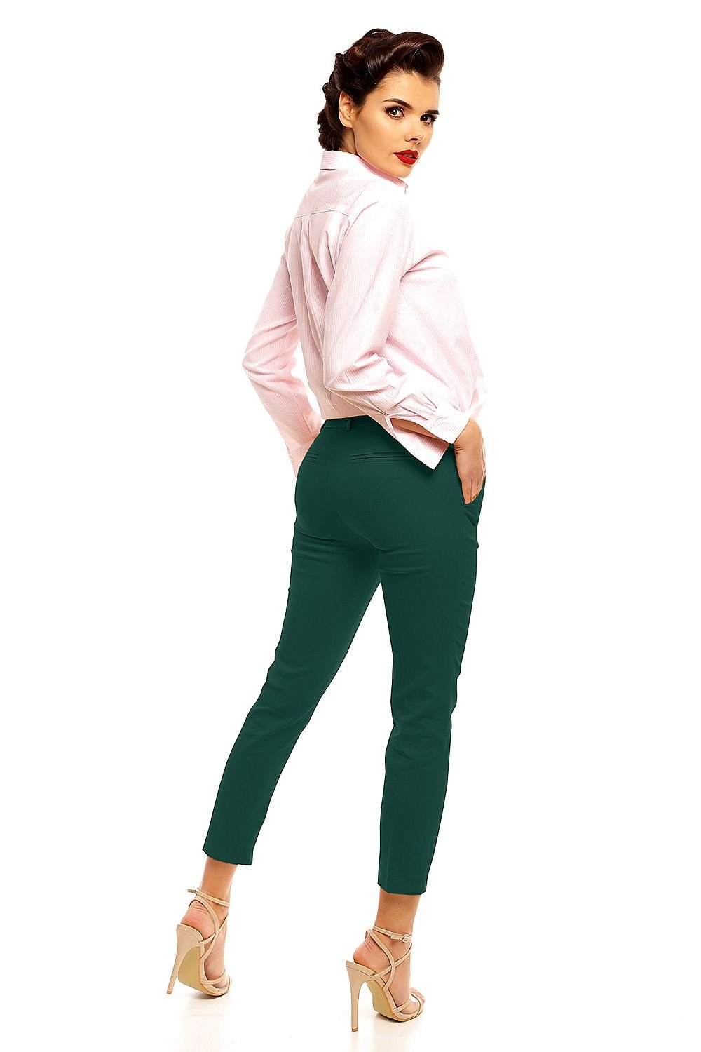 green women trousers detail view