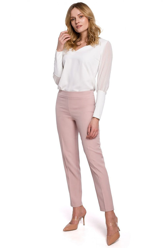 pink trousers front view