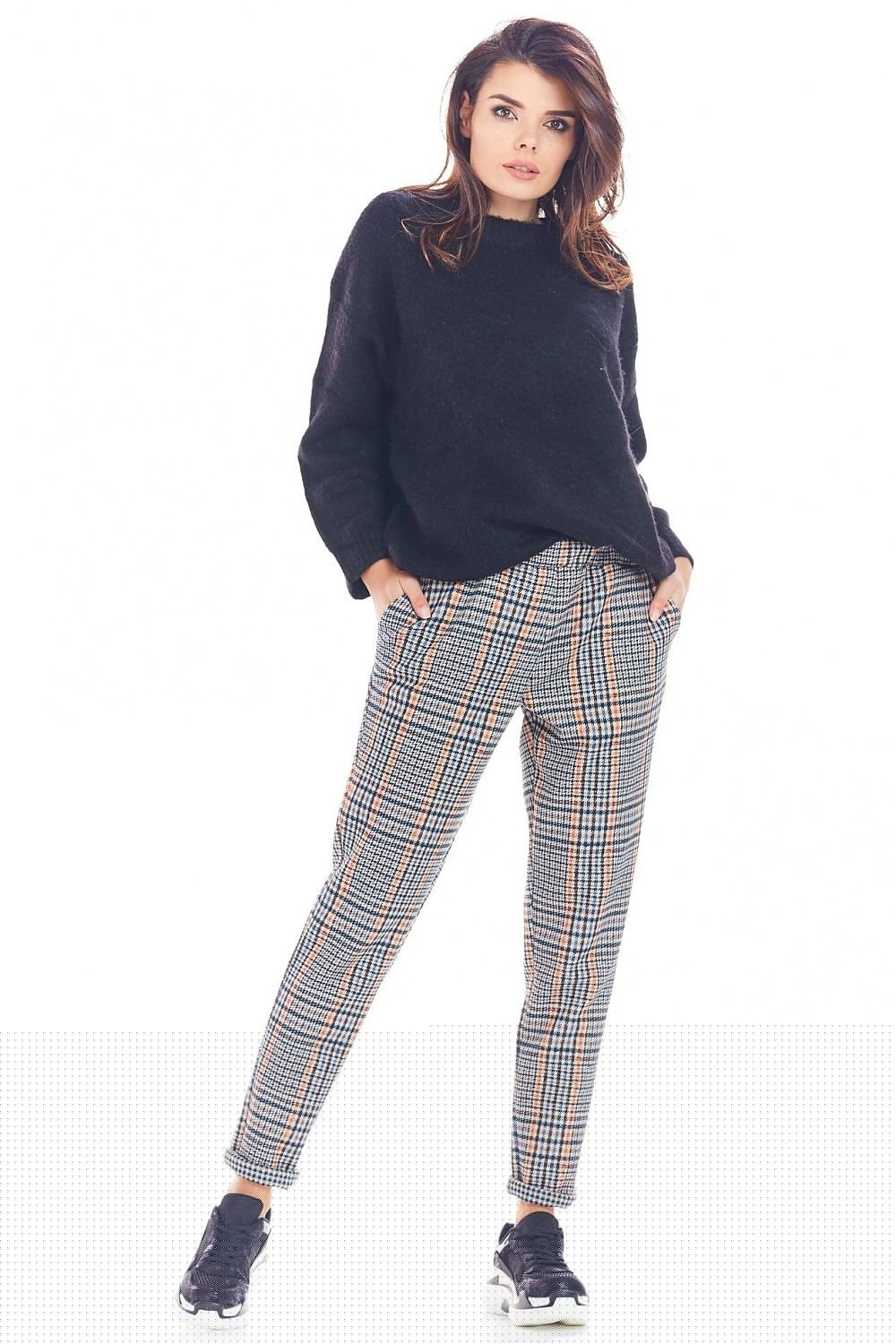 navy blue women trousers alternate angle