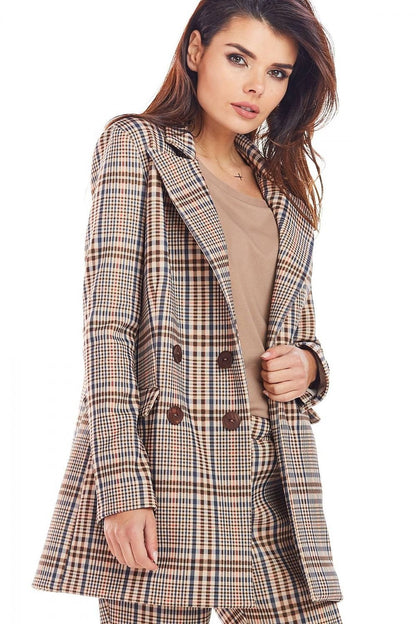 brown jacket front view