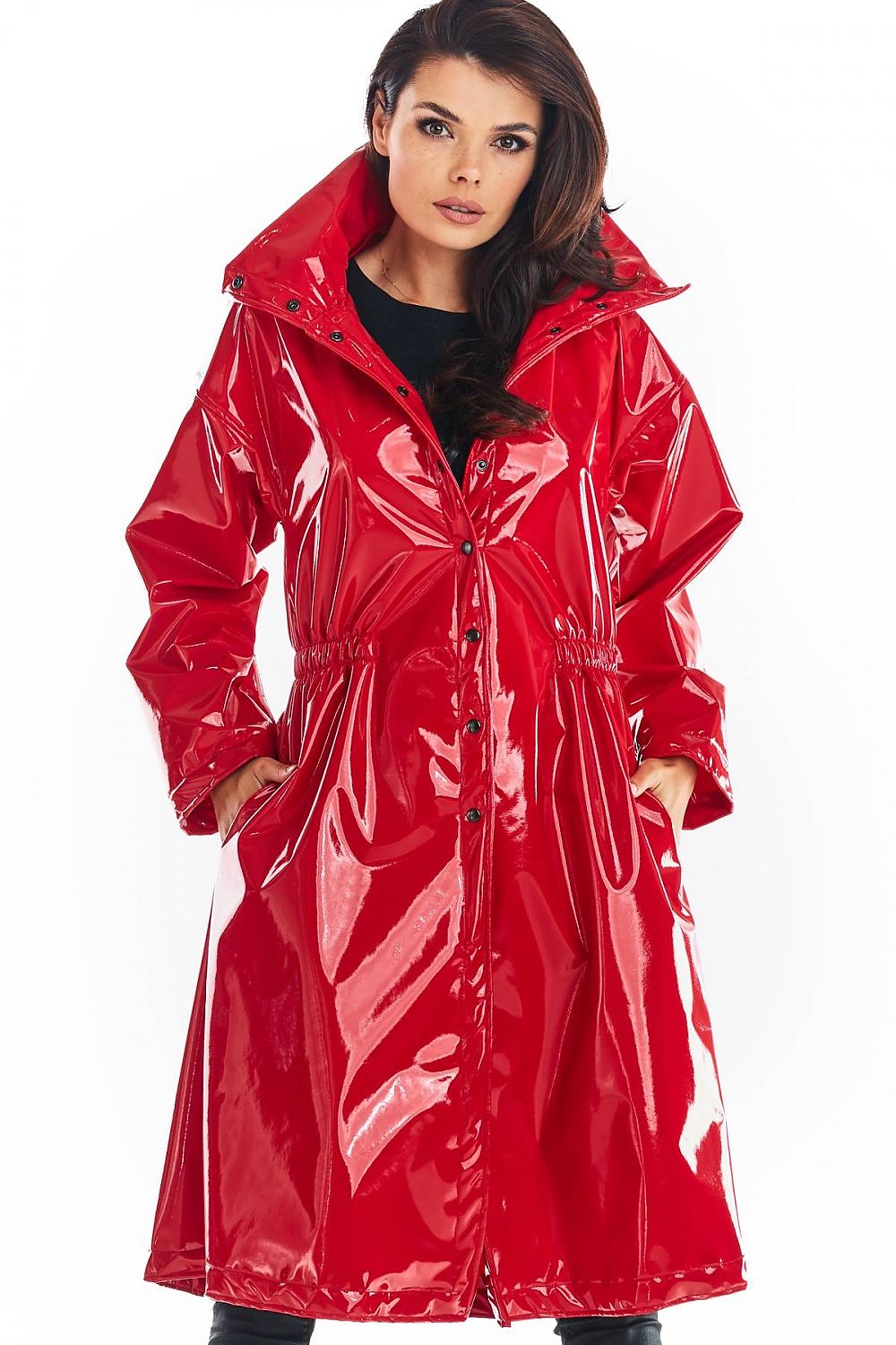 red coat front view