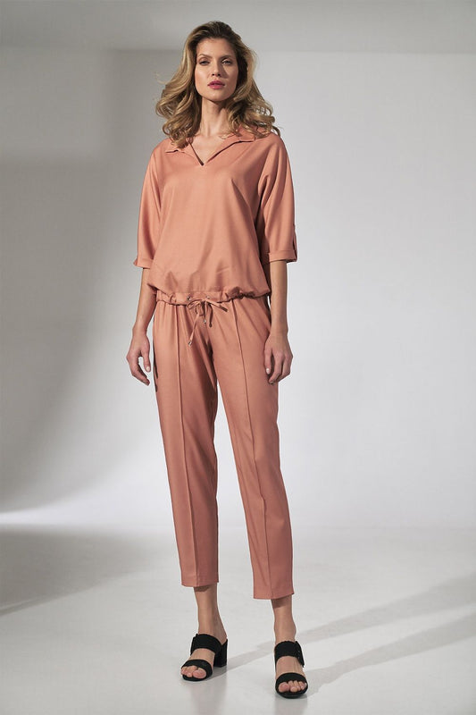 orange women trousers front view