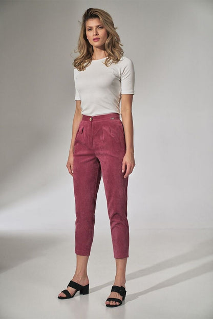 pink women trousers front view