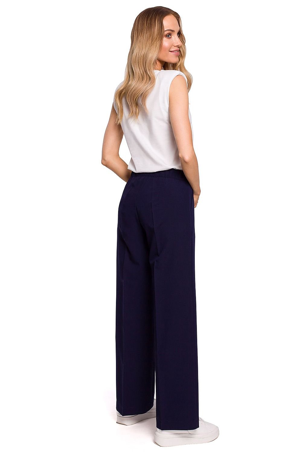 navy blue trousers alternate angle