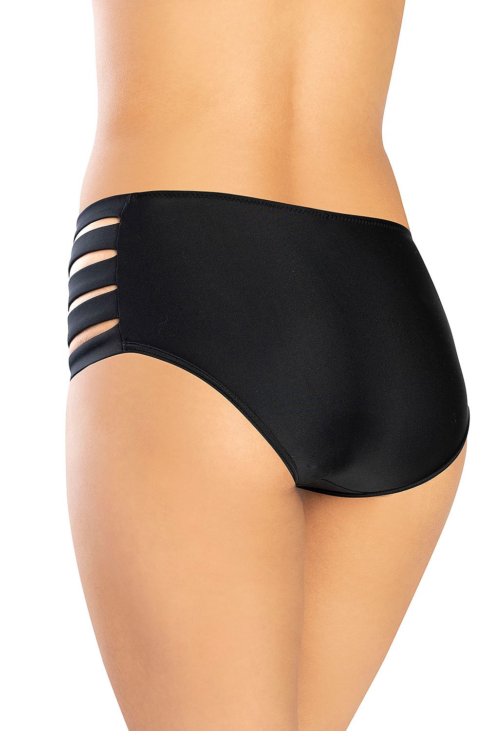 black midi swimming panties alternate angle