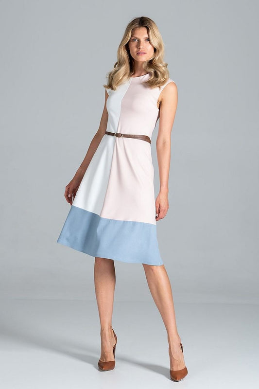 sleeveless midi day dress front view