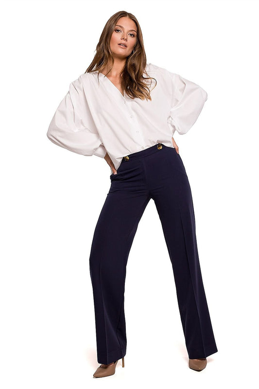 navy blue trousers front view