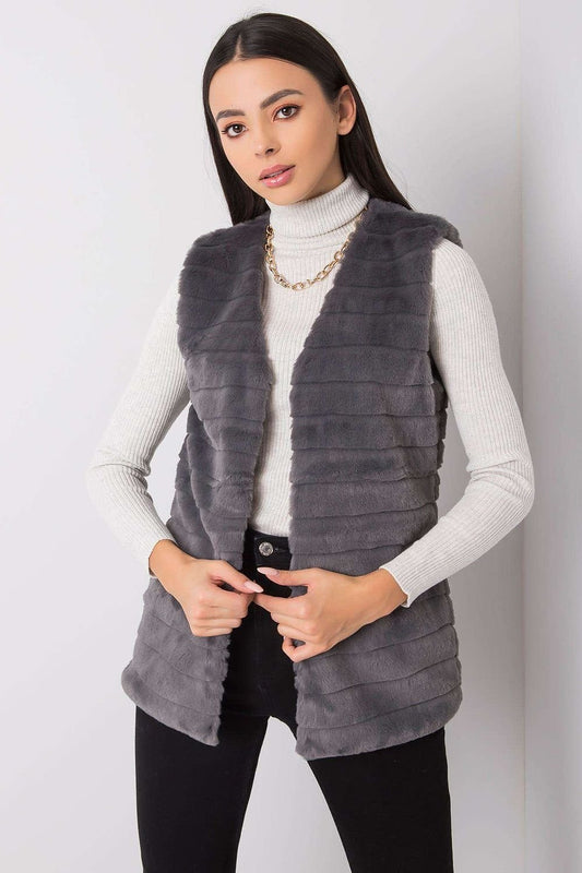 grey gilet front view
