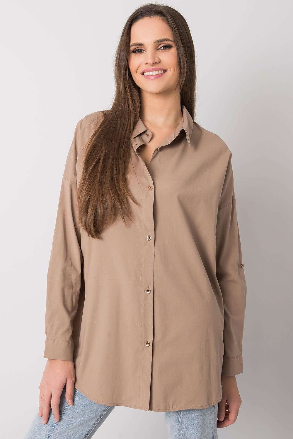beige long sleeve long sleeve shirt alternate angle