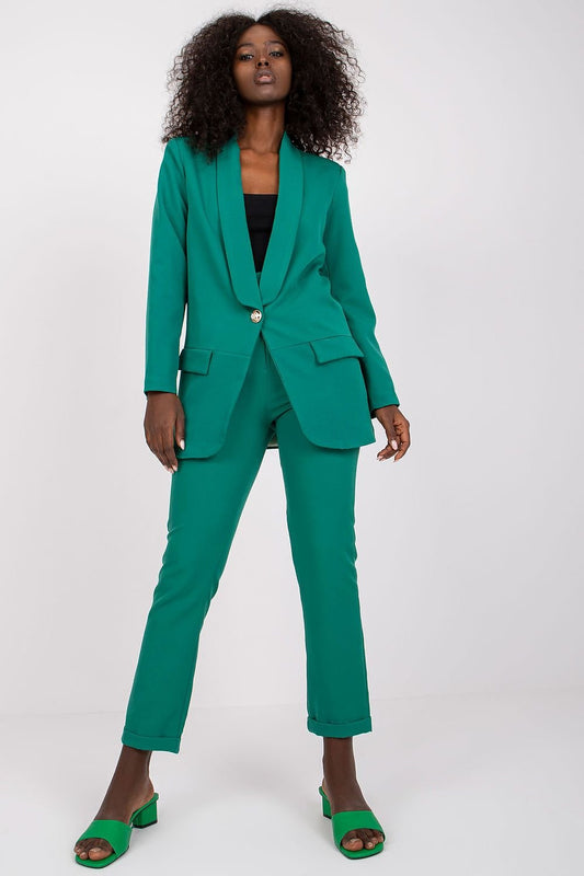 green jacket front view
